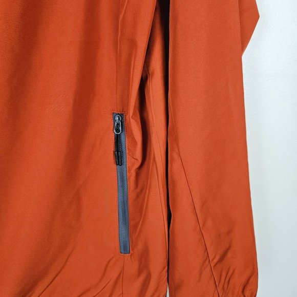 All In Motion Men Jacket Size Medium Lightweight Water Repellent Rust/Orange Zip - Picture 4 of 10